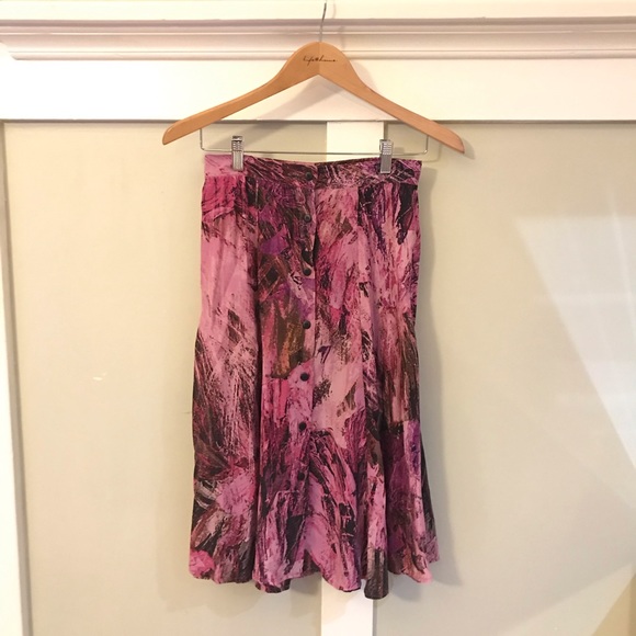 Pink silk tank and skirt set - Picture 3 of 6